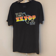 ZZ Top Shirt Mens Medium Black Graphic Tee American Classics Texas Rock Band M picture