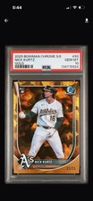 2025 Bowman Chrome Nick Kurtz S/E Gold RC /50 PSA 10 picture