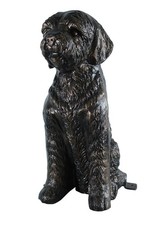 Aluminum Goldendoodle Dog Statue with Curly Fur Detail 21