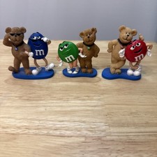 M&M Boyds Bear - Set Of Three - Blue - Green - Red - No Boxes picture