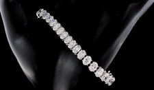 Designer 13Ct Lab Grown Diamond Tennis Bracelet 10K White Gold | Premium Quality picture