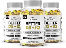 Organics Ocean Better D3 + K2-100% Organic VIT D3 and K2 Supplements picture
