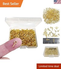 300PCS Small Screw Eye Pins, Eye pins Hooks,Mini Screw Eye Pin Peg picture