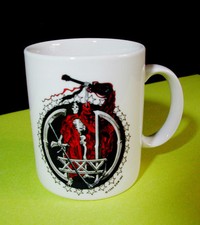Grateful Dead Coffee Mug Tea Vintage 1990 Rick Griffin Guitar Skeleton XXV GDM picture