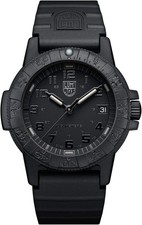 Luminox XS.0301.BO.L Men's Leatherback SEA Turtle Blackout Watch, Black picture