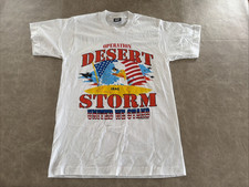 Vtg 1991 Screen Stars USA Operation Desert Storm Shirt Operation Iraqi Medium picture
