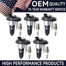 OEM 5X Ignition Coil + 5X Iridium Spark Plug for Hummer H3 2006 3.5L l5 Replace picture