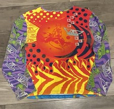 Vintage 90s Aerosmith Giant Shirt L Made USA All Over Print Long Sleeve AOP picture