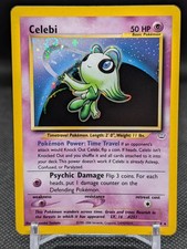 CELEBI 2001 Pokemon Neo Revelation English #3/64 Holo LP *HAND SWIRL* picture
