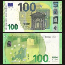 EUROPEAN UNION 100 Euro 2019 Prefix U France Sign Draghi UNC Uncirculated picture