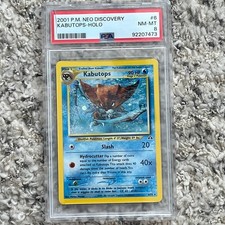2001 POKEMON NEO DISCOVERY KABUTOPS-HOLO #6 PSA 8 NM-MT picture