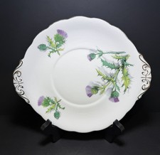 Vtg ROSLYN China QUEEN O'Th' HIGHLANDS Handled Cake Plate England Older picture