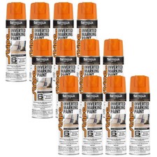 12PK Seymour 20-657 Stripe Waterbase Marking Paint 17 oz. Fluorescent Orange picture