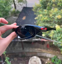 Vintage Oakley Monster Dog 00s Black Prizm Sunglasses Glossy Black Frame picture
