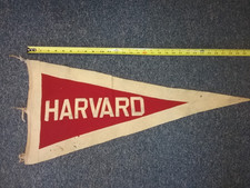 Antique 1910s Harvard University Wool Felt Stitched Pennant VGC 15