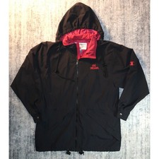 Champion Vintage USC Trojans Windbreaker Jacket Men's Medium Black Red Hooded picture