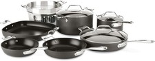 All-Clad H911SA64 Essentials Nonstick Cookware Set, Gray - 12 Piece picture