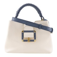 BALLY Janelle Handbag JORAH 2WAYShoulder White / blue leather Women picture