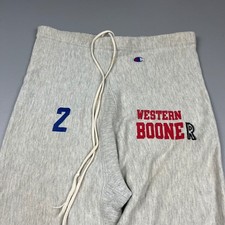 Champion Reverse Weave Sweatpants Mens Small Gray Western Boone Vintage USA picture