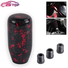 Universal Forged Carbon Fiber Manual Car Gear Shift Knob Lever Shifter RED picture