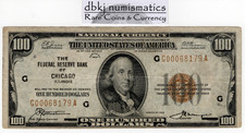1929 - $100 National Currency - Fed Reserve Bank of Chicago - FR 1890G  VF dbkjA picture