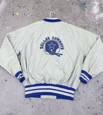 Dallas Cowboys Vintage 1970s-80s Satin Bomber Jacket - NFL Football Chain Stitch picture