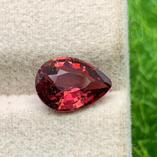 Red Garnet 1.60 Ct Natural Pear Cut Loose Gemstone Slightly Included Tanzania picture