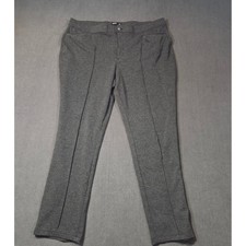 Simply Vera Vera Wang Pants Womens XXL Gray Houndstooth Pintuck Pull On Trousers picture