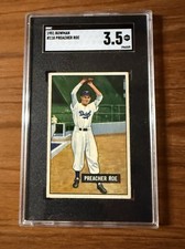 1951 Bowman Preacher Roe SGC 3.5 Brooklyn Dodgers HOF Beautifully Centered picture