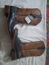 JB Dillion Men's 12D Cowboy Boots NWT SPECIAL EDITION Brown/Black picture