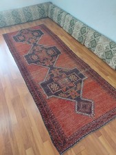Old Antique Kurdish Runner Rug, Geometric Historical Carpet Vintage Oriental Rug picture