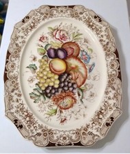 Windsor Ware Johnson Bros England Harvest Fruit Large Oval Platter 20