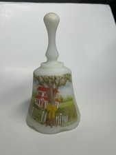 Fenton Milk Glass Bell, “Tie a Yellow Ribbon” Patriotic Limited Edition picture