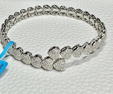 NEW 3.21ctw Moissanite 925 Silver 4mm Hearts Tennis Bracelet 6.75” #191 picture