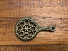 Vintage Wilton Brass Trivet, Small Round picture