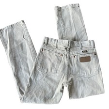 Wrangler Cowboy Cut Men’s Beige Denim Jeans 936Tan Regular Fit Sz 28x30 Western picture