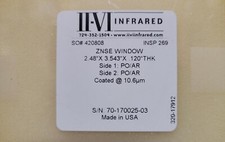 320-17912 II-VI Infrared ZNSE Window 2.48