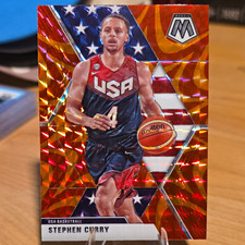 Panini 2019-20 Mosaic Stephen Curry USA Basketball Reactive Orange Prizm #260 picture