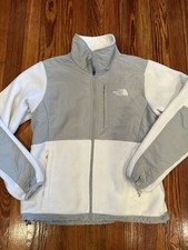 The North Face Denali Fleece Jacket White Grey Women's Size small picture