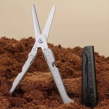 1pc Multifunctional  Folding Stainless Steel Survival Scissors Portable EDC Tool picture