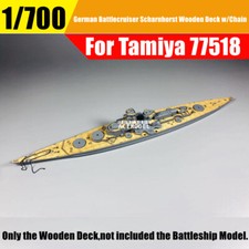 1/700 German Scharnhorst Battlecruiser Wooden Deck+Metal Chain for Tamiya 77518 picture