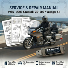 KAWASAKI VOYAGER 12 1998 1999 2000 2001 2002 2003 SERVICE REPAIR SHOP MANUAL USB picture