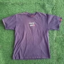 VTG Quicksilver Wave Logo Blue Faded T-Shirt Youth XL Surf Skate Beach 90s Y2K picture