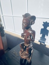 Vintage African Wooden Statue Maternity Figure 16 inches picture