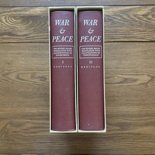War & Peace 1938 Leo Tolstoy Heritage Press Volumes I and II HC Slipcase picture