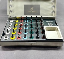 Dental Smart Straight 35 Pcs Black Coated Twisted Stopper Drill Implant Kit picture