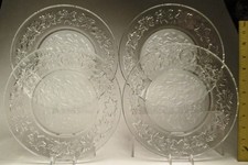 VTG Princess House Fantasia Crystal Set of 4 Dinner Plates 10