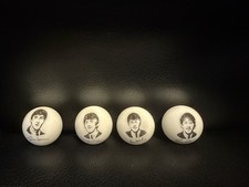 Vintage The Beatles White Glass Marble Set Rare VHTF  picture
