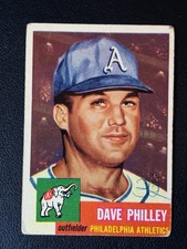 1953 Topps #64 Dave Philley Philadelphia Athletics Vintage Baseball Card picture