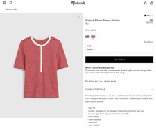 NWT Madewell Striped Tshirt Women’s Large picture
